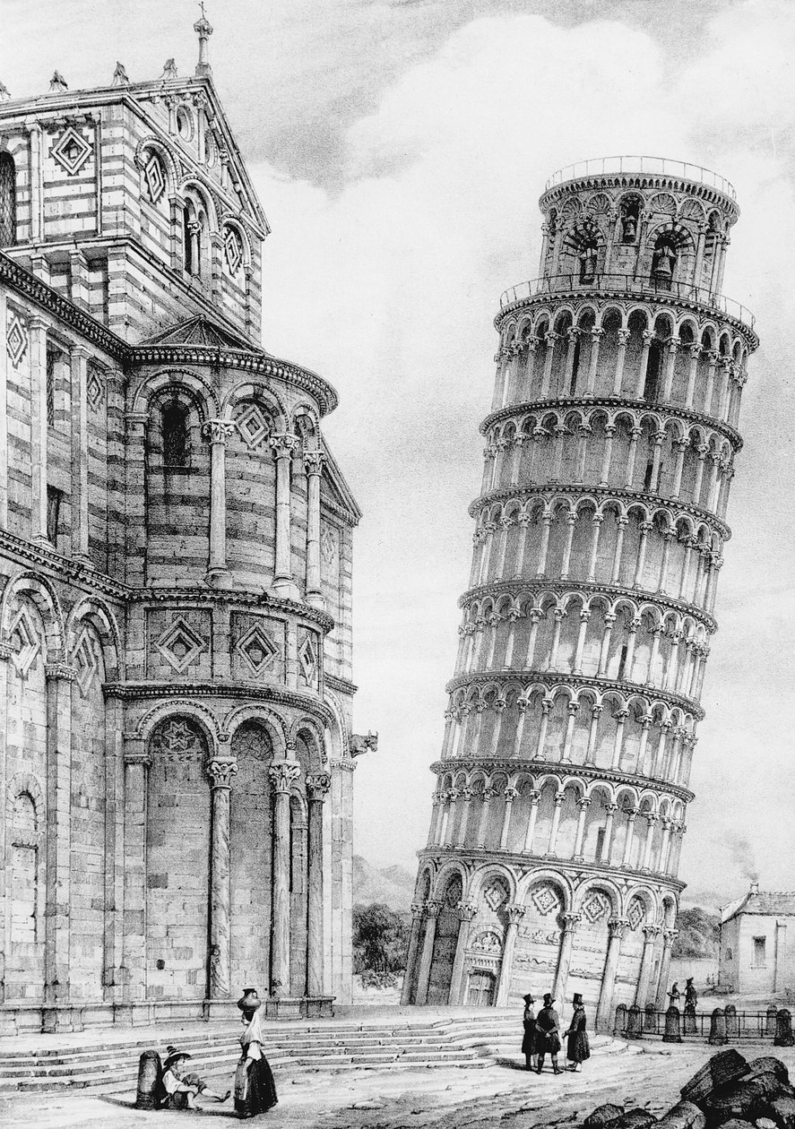 La Torre e la Cattedrale di Pisa da French School
