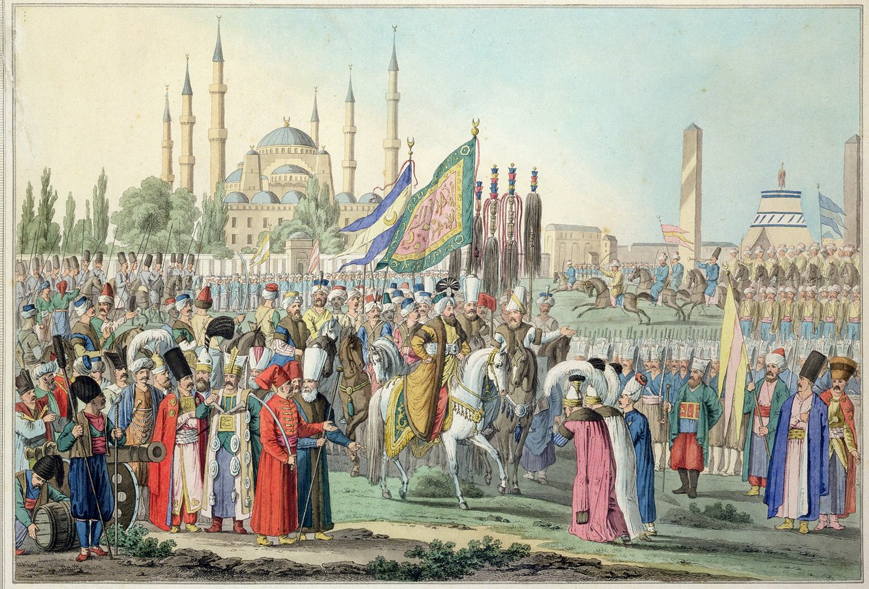 Il Sultano turco che rivede i suoi giannizzeri da French School
