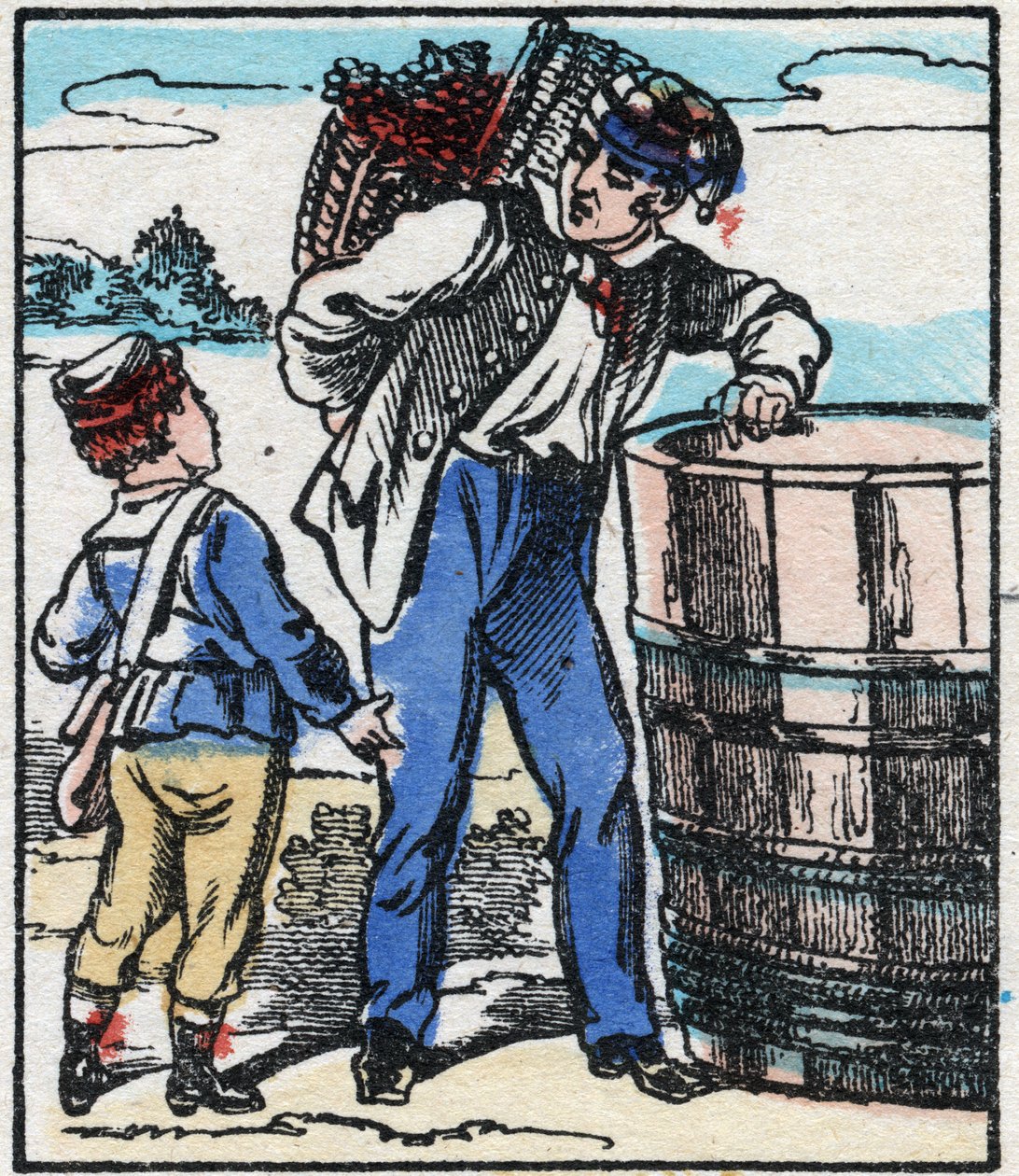 Il vignaiolo. Incisione in 