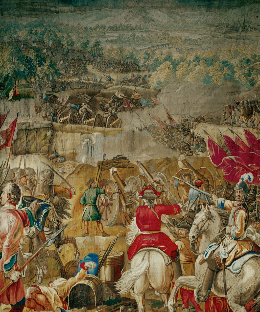 La battaglia di Mohacs tra le armate imperiali e ... (arazzo) da French School