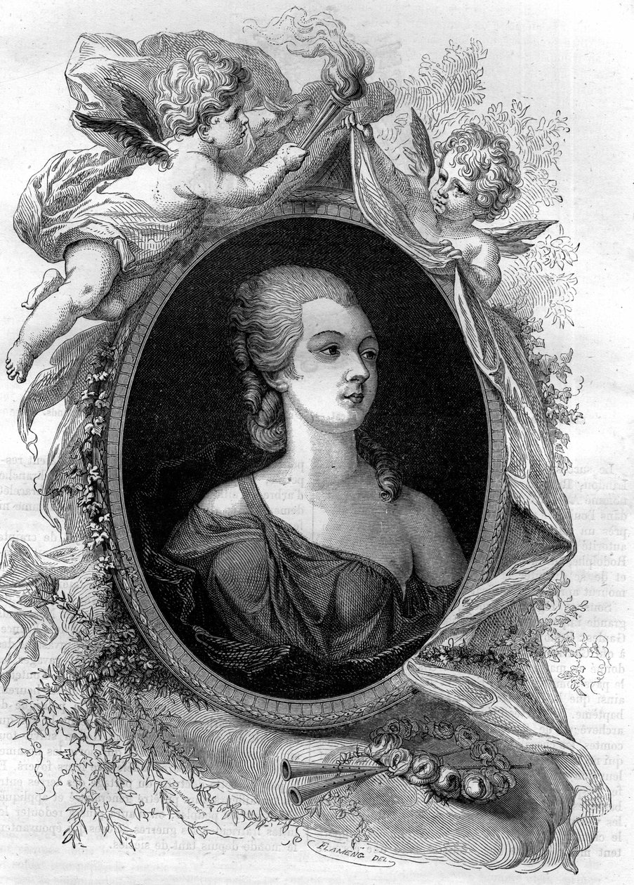 La bella Marozia (Mariuccia, Mariozza o Marousie di Tusculum, ca. 890-932/937) madre incestuosa di due generazioni di papi. Incisione in "Histoire des papes-rois-reines-et-empereurs attraverso i secoli" di Maurice Lachatre da French School