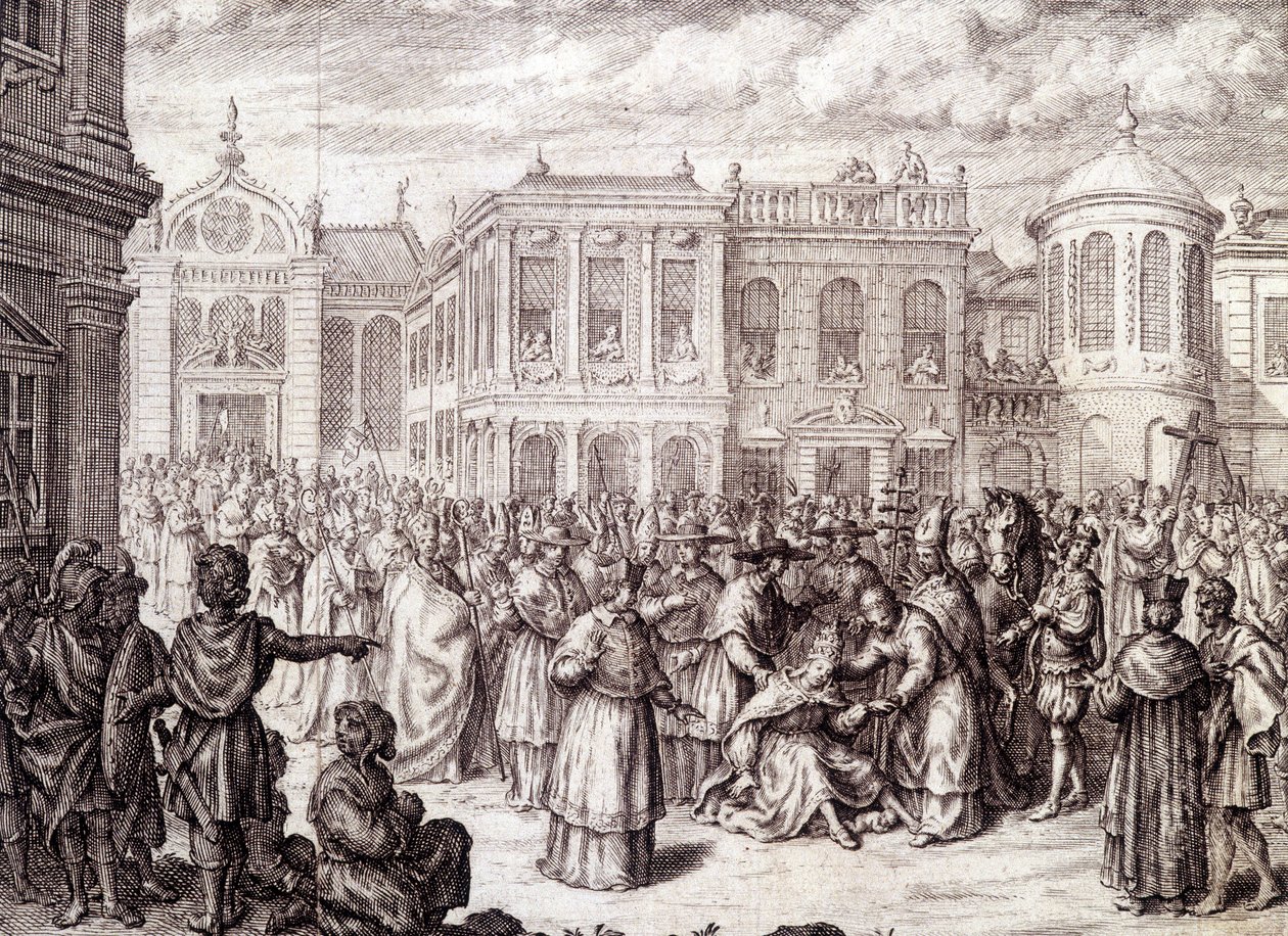 La nascita della Papessa Giovanna - in "Storia della Papessa Giovanna" di M. de Spanheim, L