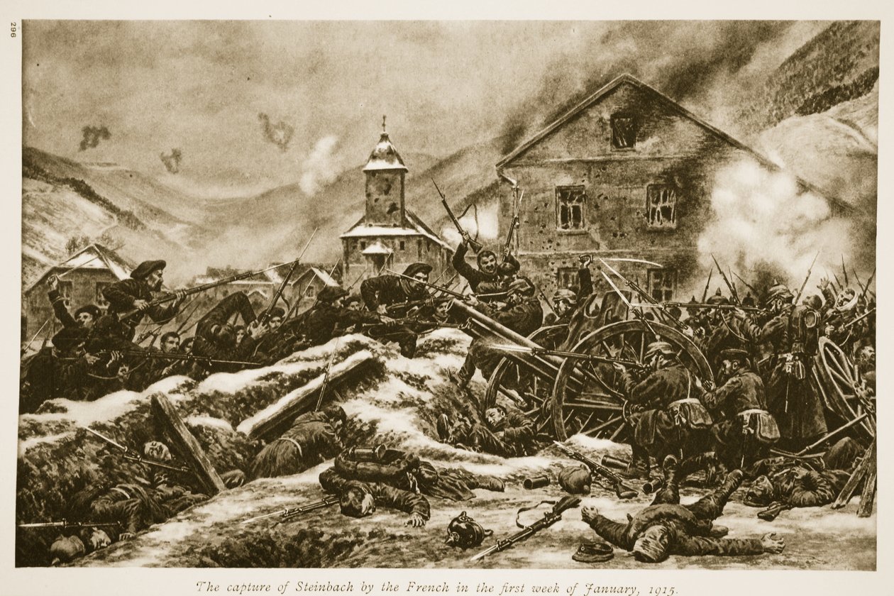 La cattura di Steinbach da parte dei francesi nella prima settimana di gennaio 1915, 1915-19 da French School