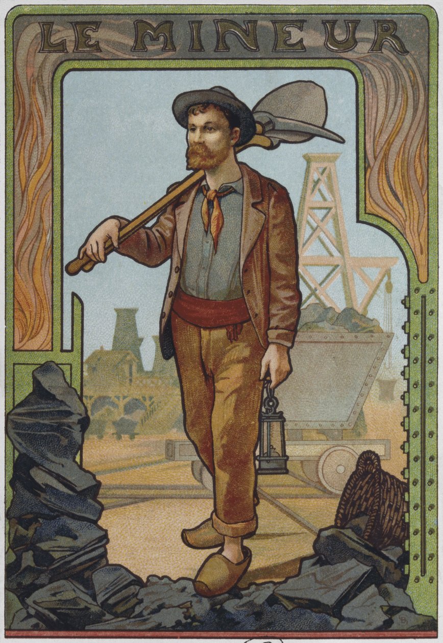 Il minatore, c.1900 da French School
