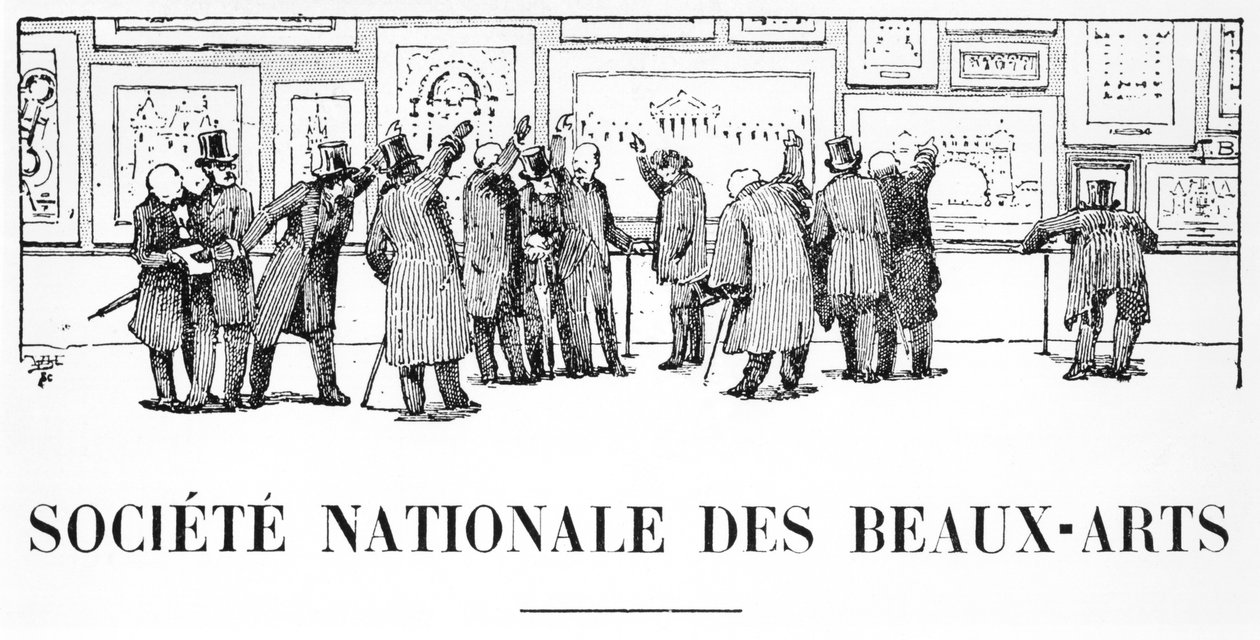 Il dipartimento di architettura, Società Nazionale delle Belle Arti, Salone del 1910, illustrazione da L