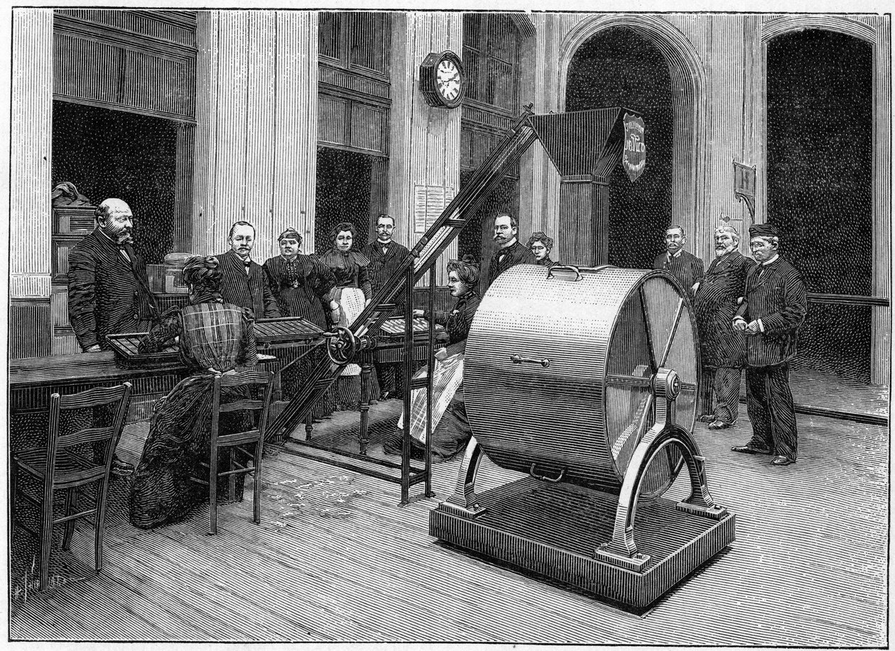 Il salone del Credit Foncier nel 1898. da French School