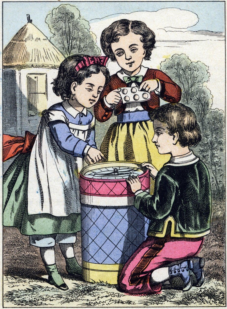 Il gioco dei macarons. Incisione dall