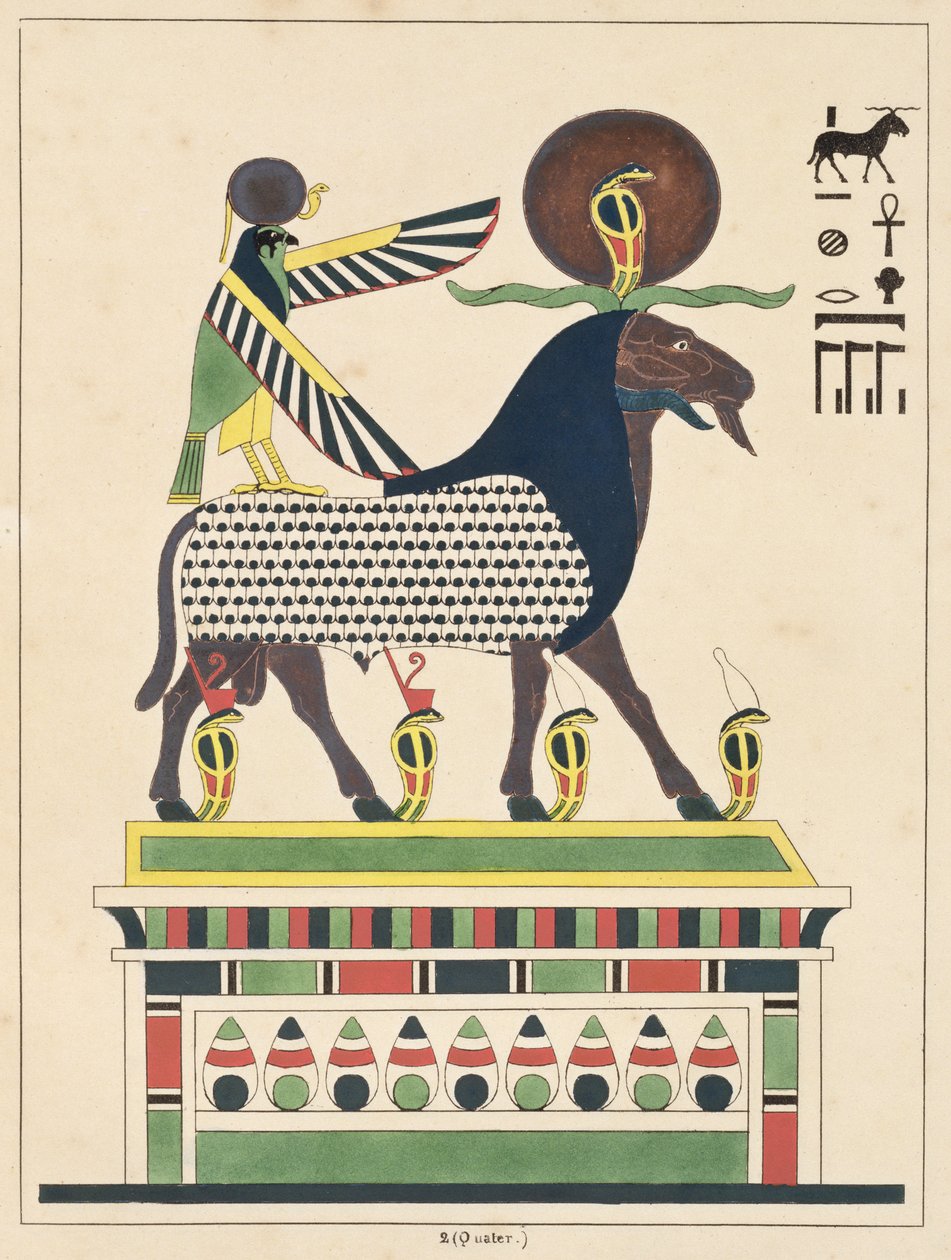 Il dio Amon-Ra, illustrazione da Pantheon egyptien: collection des personnages mythologiques de l