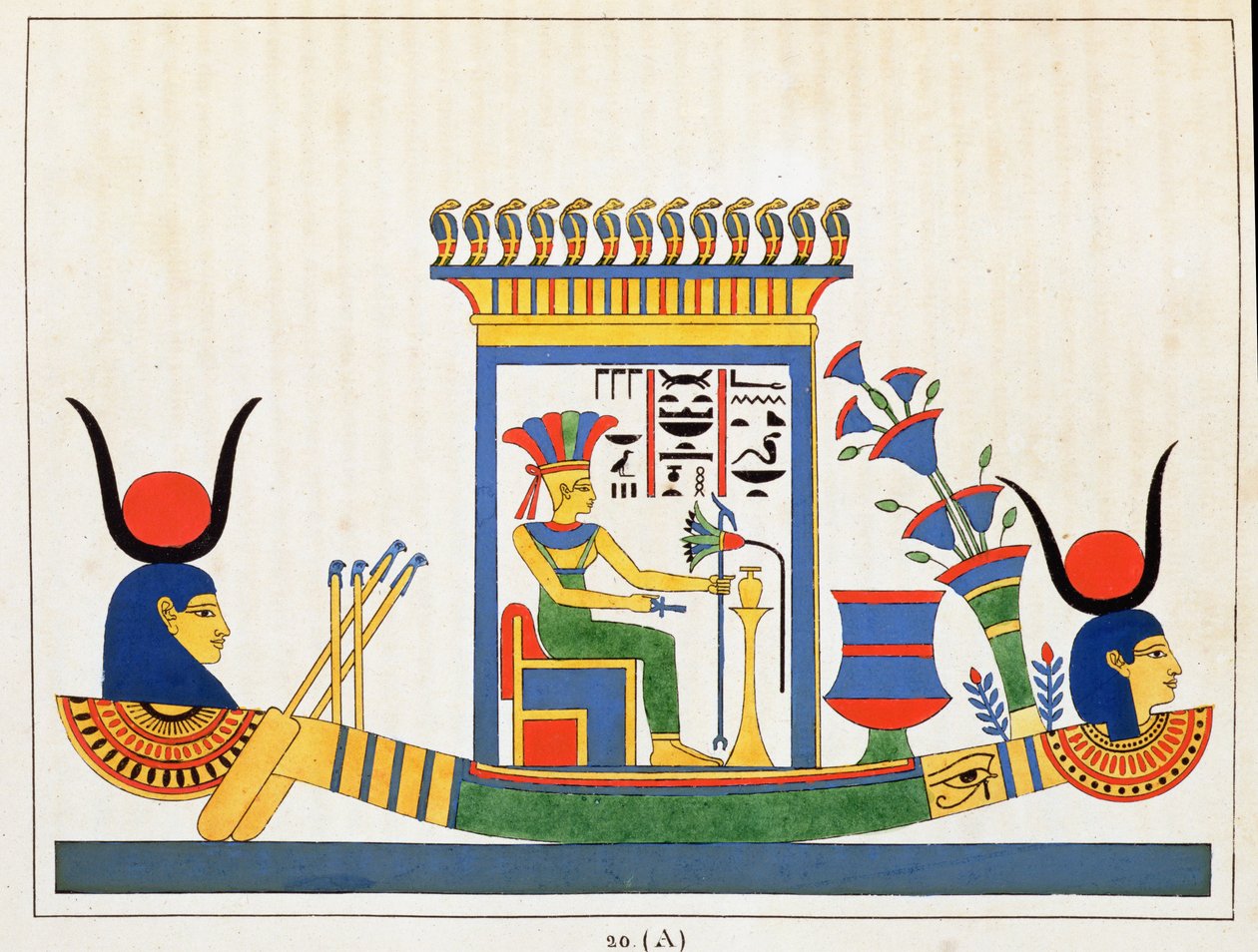La dea Anuket, illustrazione da Pantheon egiziano: collezione dei personaggi mitologici dell