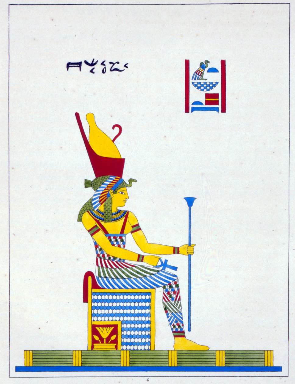 La dea Neith, illustrazione da Pantheon egiziano: collezione dei personaggi mitologici dell