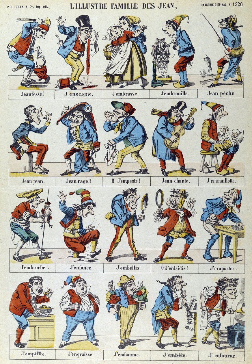 La famiglia illustre dei John - immagine di Epinal, Pellerin da French School