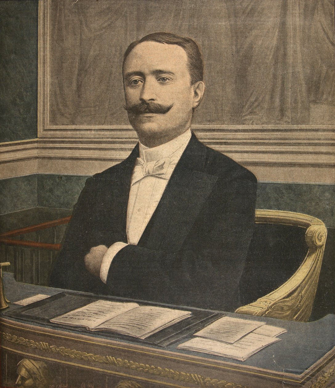 Il nuovo presidente della Chambre des Deputes: Paul Deschanel, illustrazione da Le Petit Journal: Supplement illustre, 26 giugno 1898 da French School
