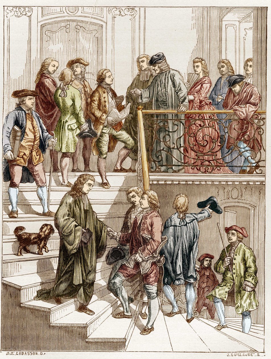 I filosofi del XVIII secolo nella scala di Voltaire da French School