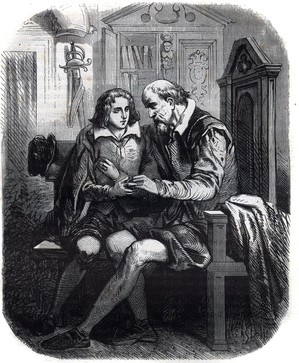 I peccati di Papa Pio II (Enea Silvio Piccolomini, Aeneas Sylvius) da French School