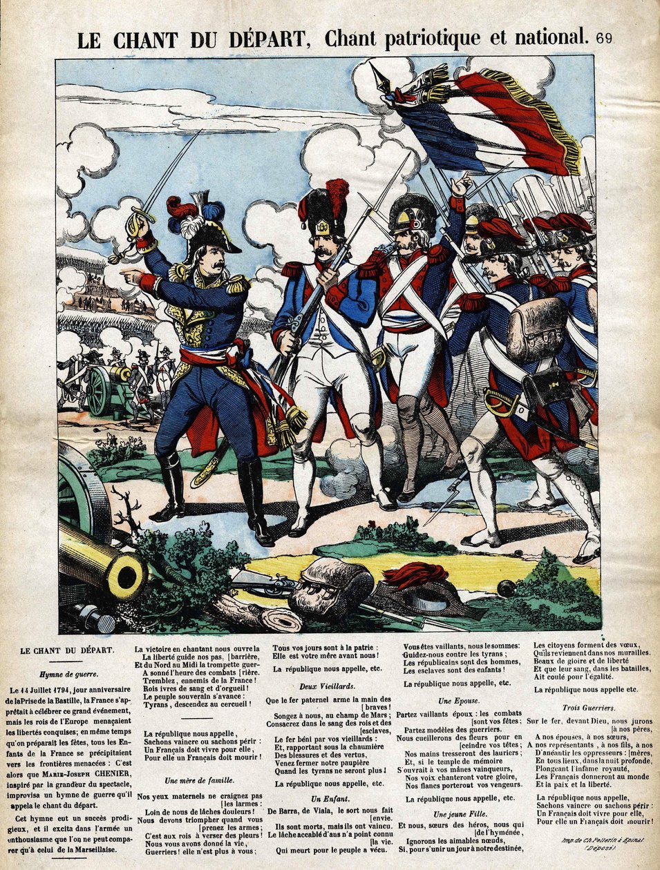 La canzone della partenza, canzone patriottica e nazionale da French School