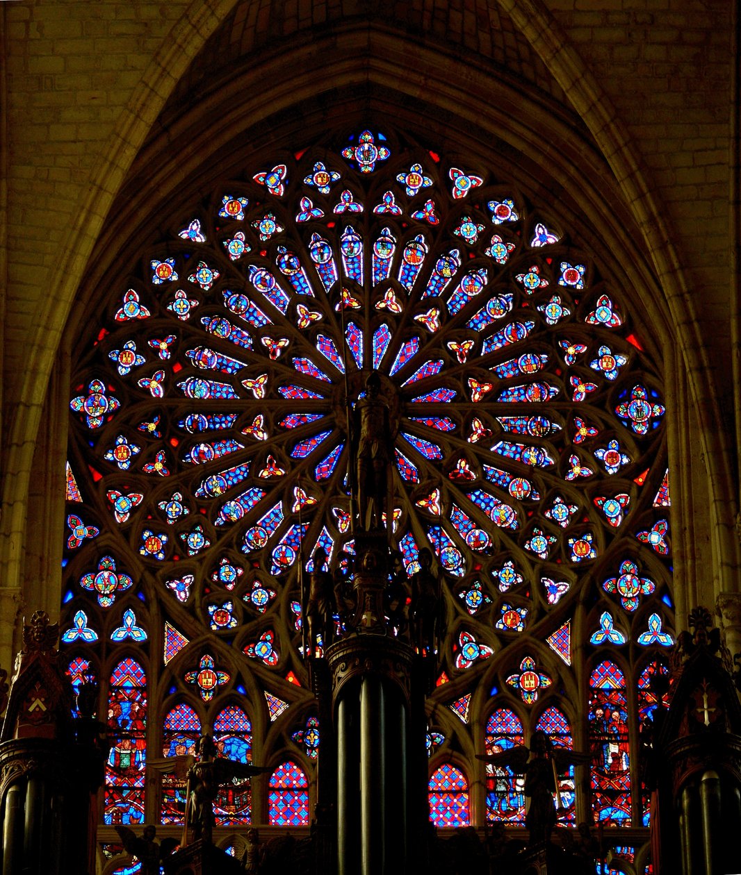 Il rosone sud della Cattedrale di Saint Gatien, Tours da French School