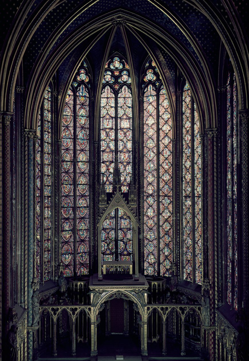 La vetrata nel coro della Cappella Superiore, 1246-48 da French School