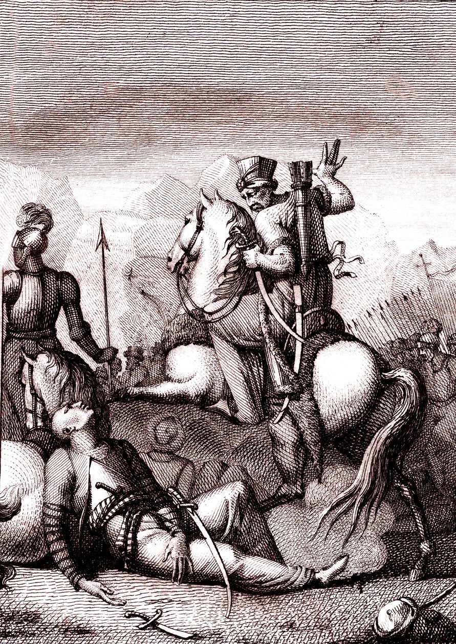 Il sultano turco Solimano in "Gerusalemme liberata" di Torquato Tasso da French School