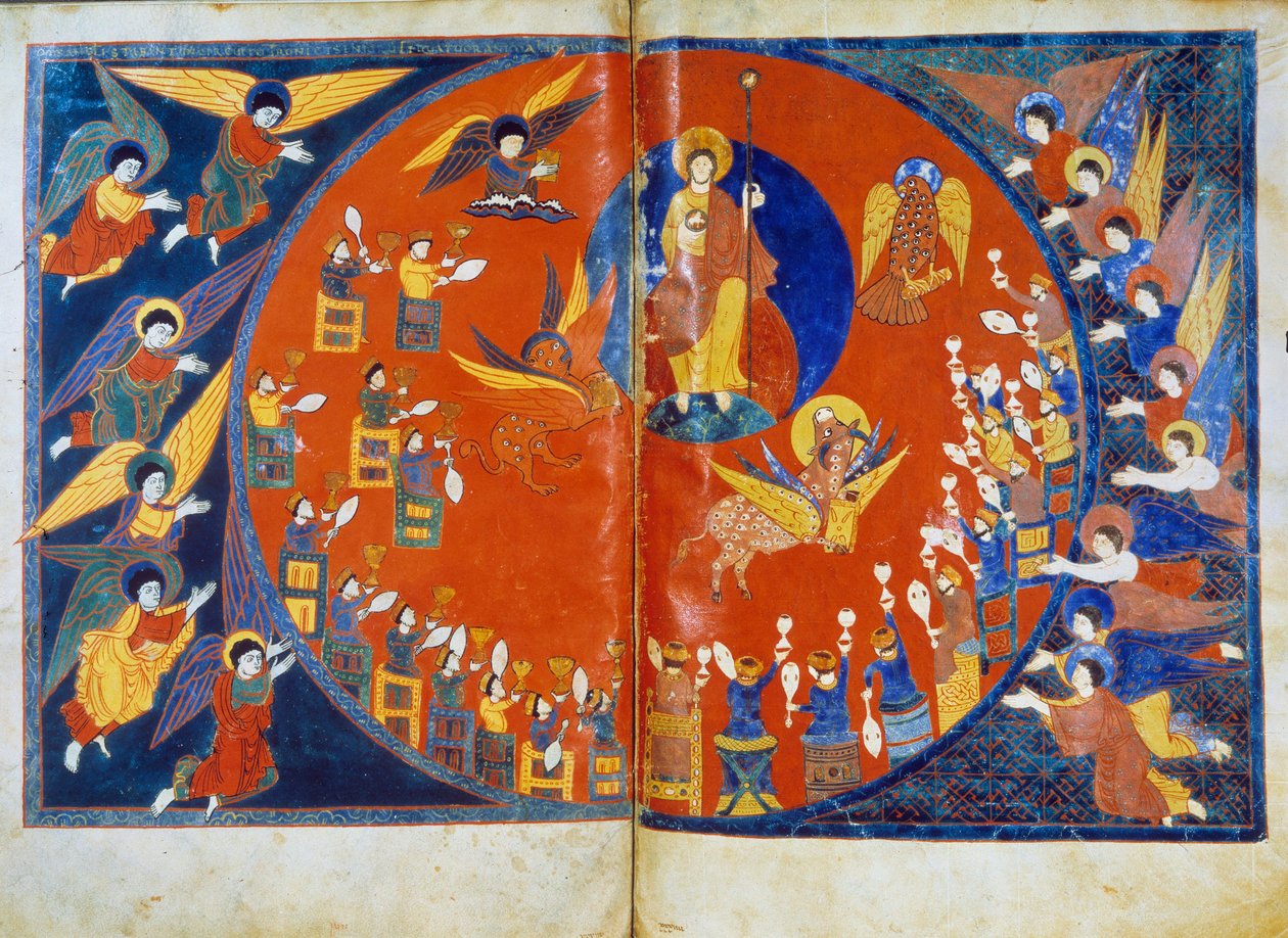 La visione di San Giovanni. Miniatura tratta dai commentari di 