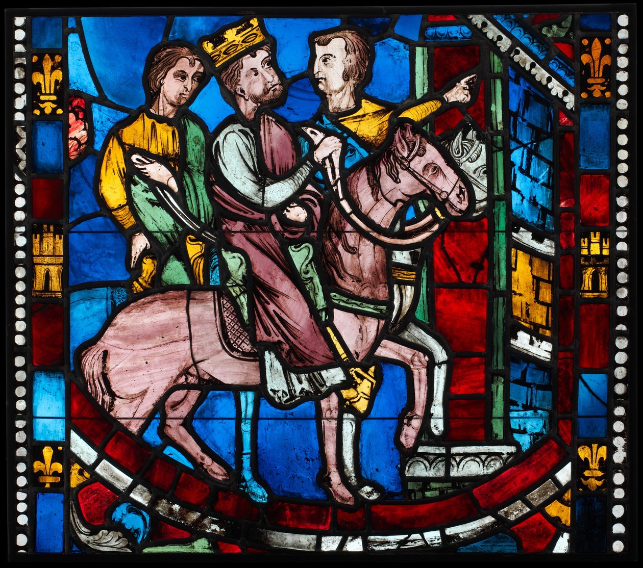 Teodosio Arriva a Efeso, da una Scena della Leggenda dei Sette Dormienti di Efeso, c. 1200-10 da French School