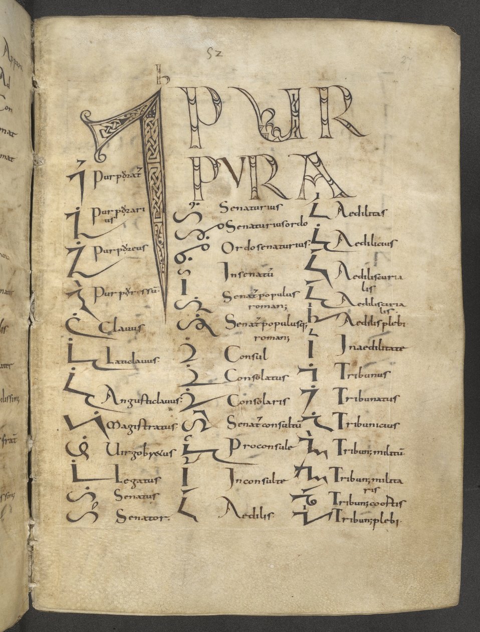 Manoscritto Tironiano, MS 37518 f.27r, Parigi, Saint-Germain-des-Prés da French School