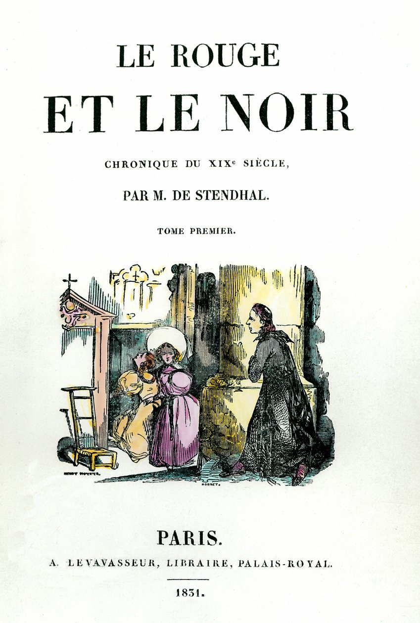 Pagina del titolo del libro di Stendhal (1783 - 1842) 