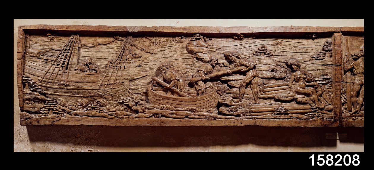 Commercio di legno dal Brasile, c.1550 da French School