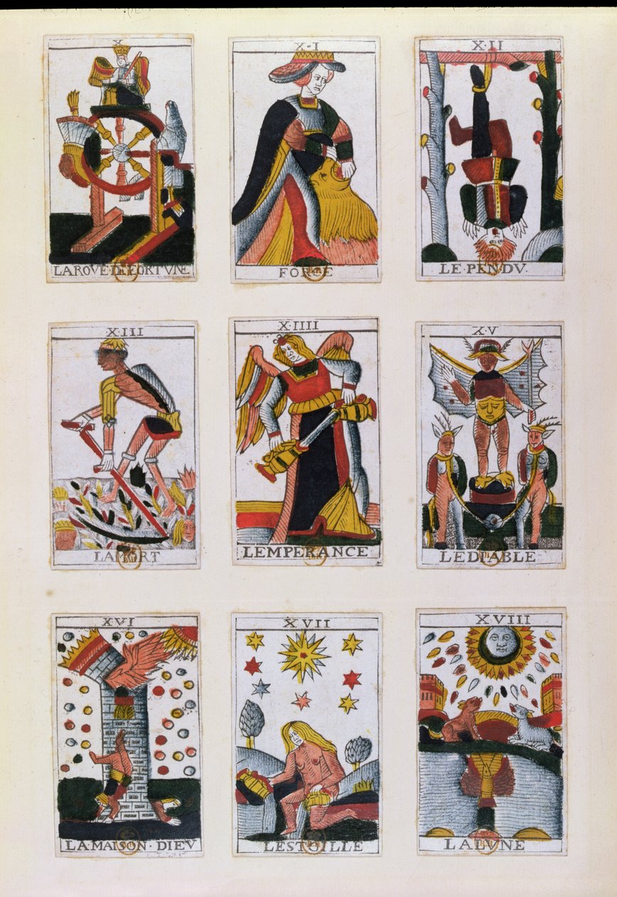 Carte dei tarocchi tradizionali da French School
