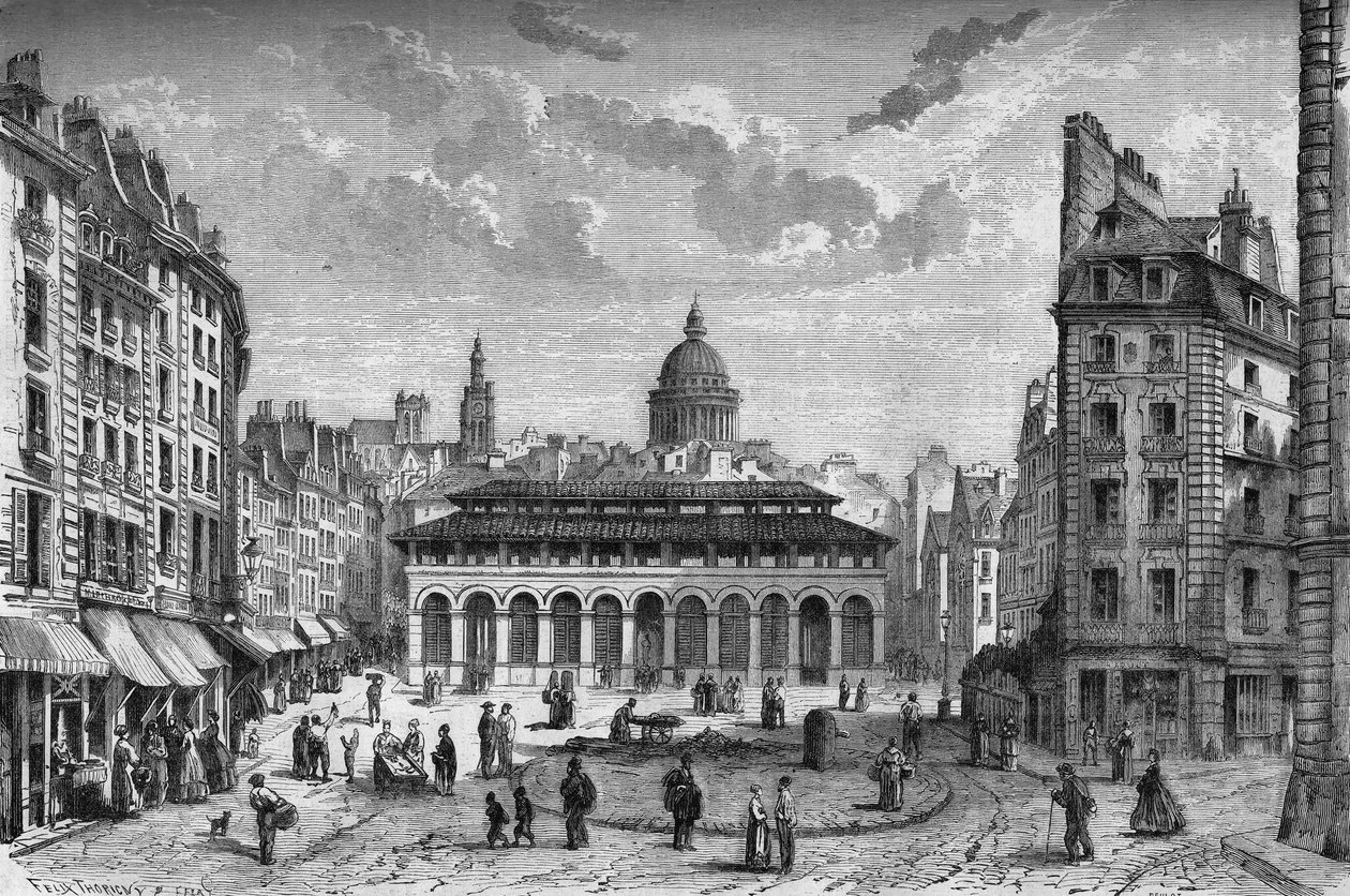 Trasformazioni di Parigi sotto il Secondo Impero, Parigi haussmanniana: vista del mercato dei Carmes e dell