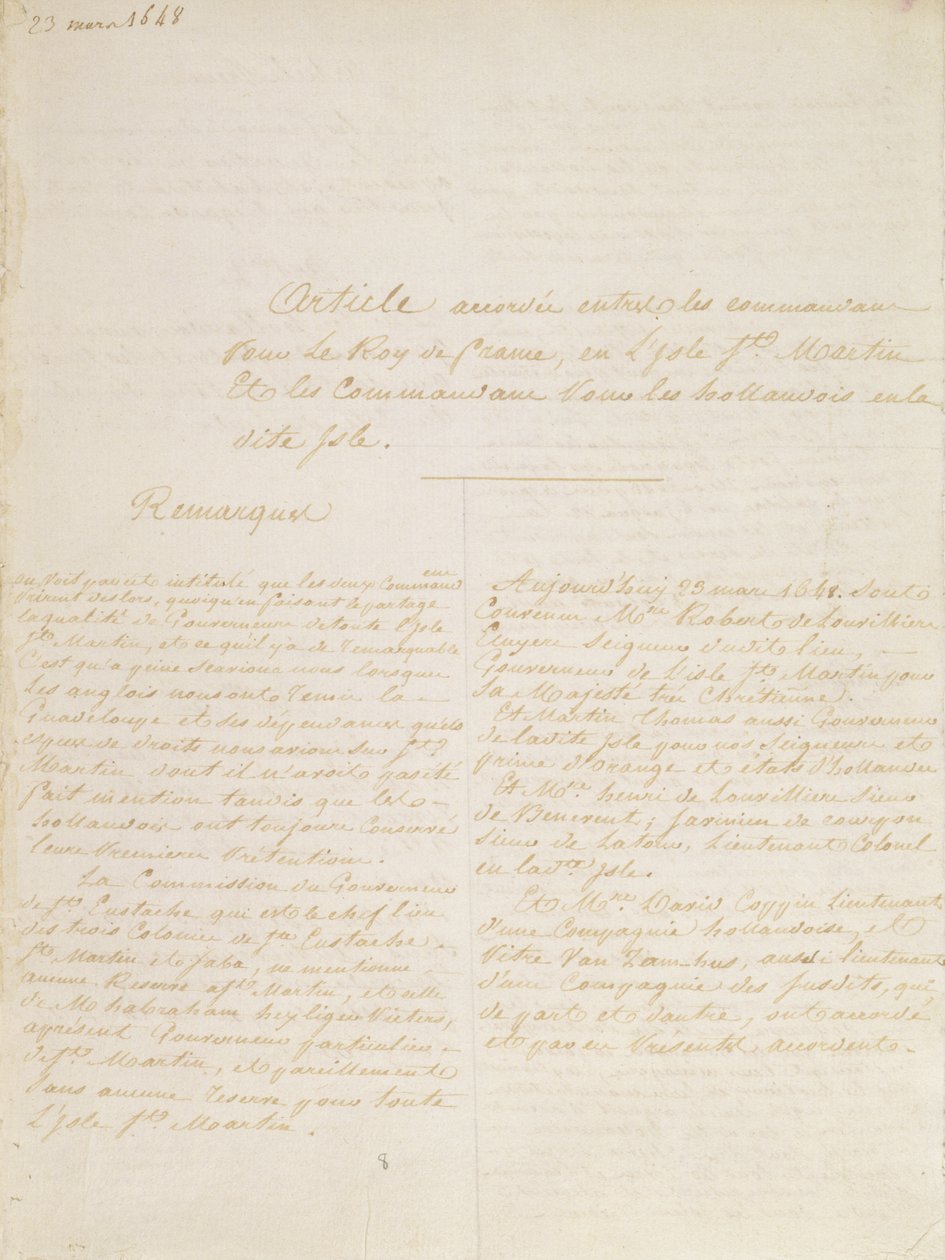Trattato di Concordia, 23 marzo 1648 da French School