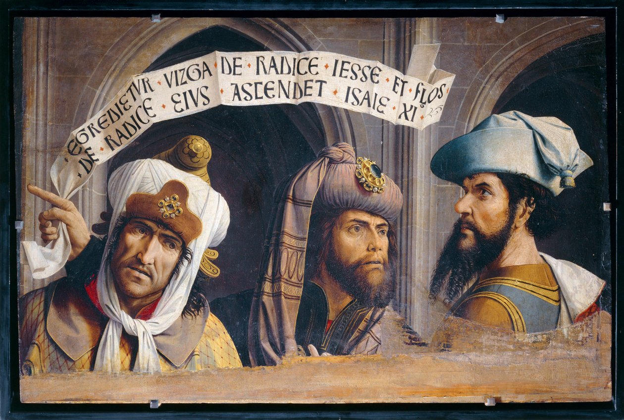 Trois Prophètes - Tre profeti. Pannello frammentario raffigurante i tre profeti dell