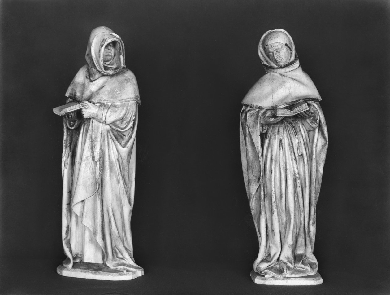 Due piangenti, dalla tomba di Duc Jean de Berry (1340-1416) c.1450-53 (alabastro) da French School