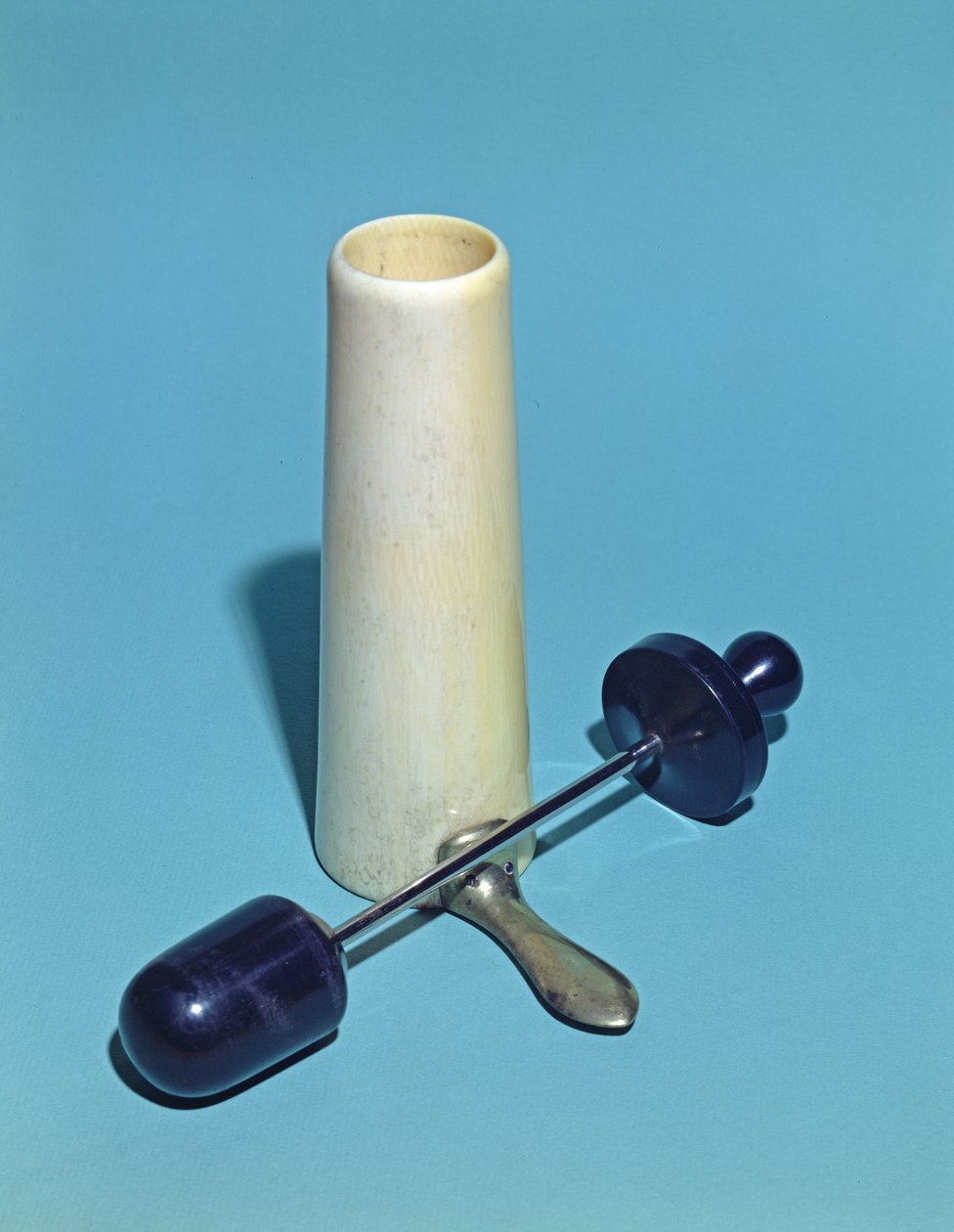 Speculum vaginale usato da Antoine Jobert de Lamballe (1799-1867) (metallo e avorio) da French School