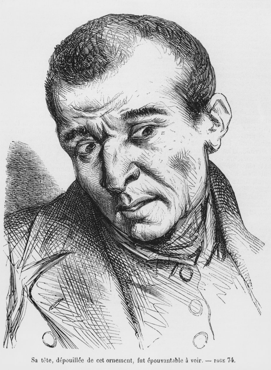 Vautrin arrestato e identificato, illustrazione da Splendeurs et Miseres des Courtisanes di Honore de Balzac, pubblicato nel 1867 da French School