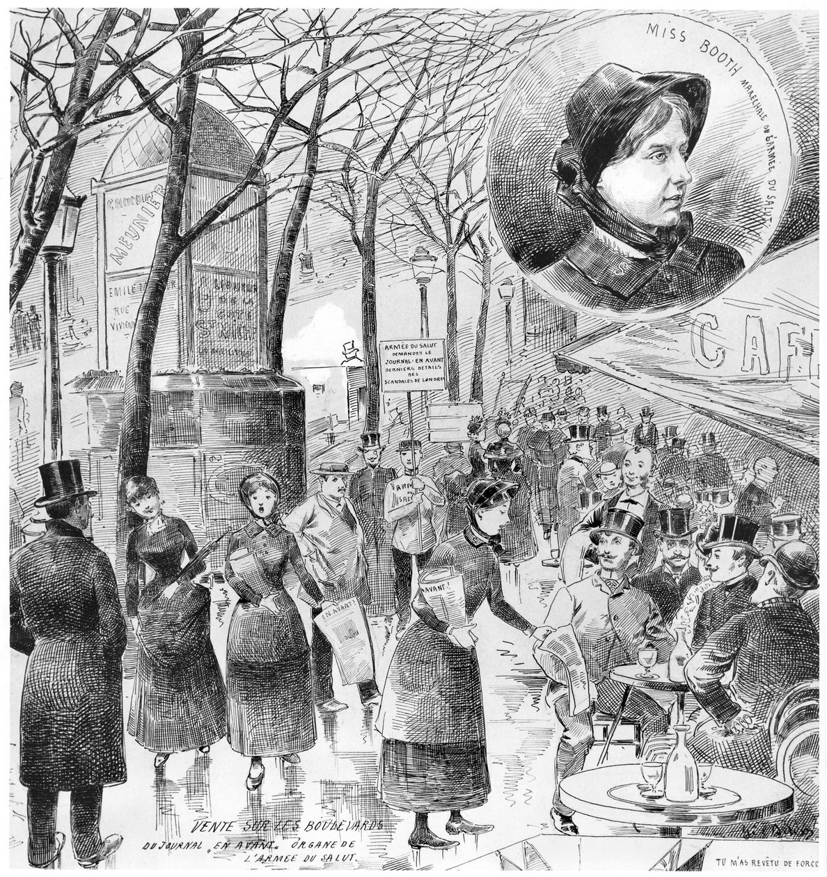 Vendita sui boulevard del giornale En avant da French School