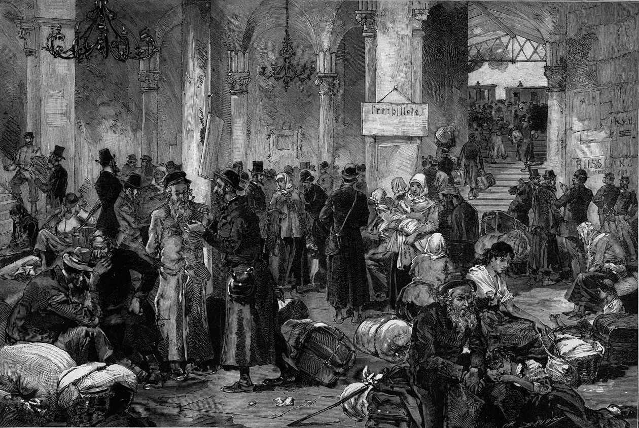 Vienna 1882, la Sala delle Cause Perse del Nord Fahn: il rimpatrio degli ebrei esiliati dopo la pacificazione del movimento antisemita avvenuto in Russia, da 
