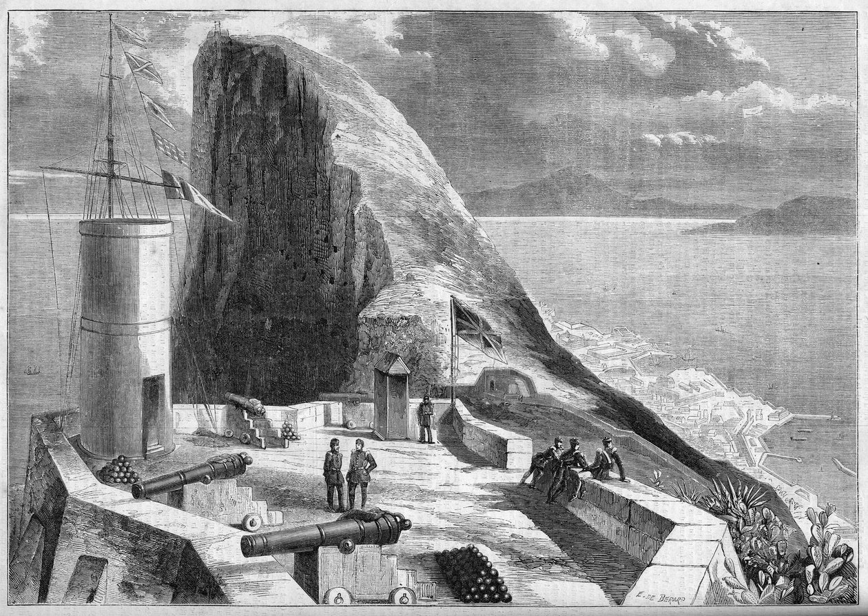 Veduta di Gibilterra presa dalla Torre del Segnale da French School