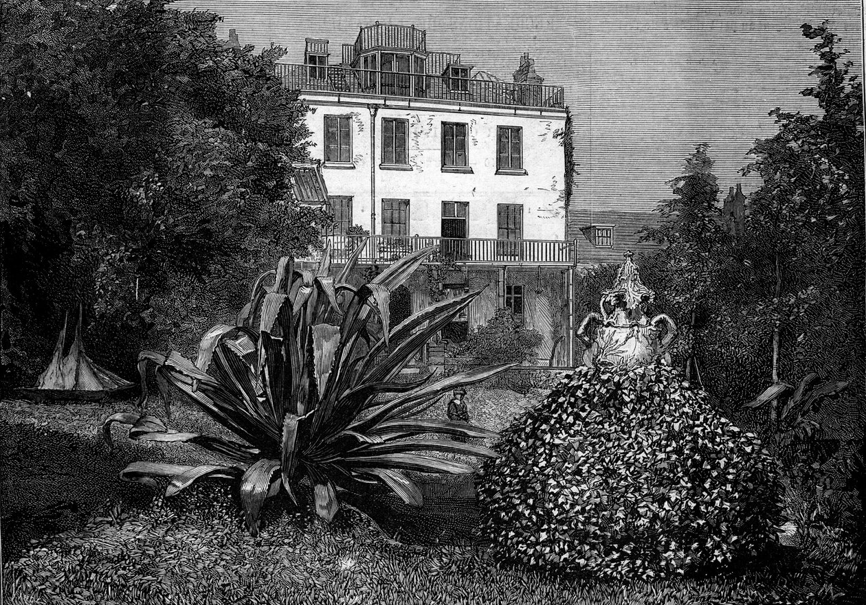 Vista di Hauteville House, residenza di Victor Hugo durante il suo esilio sull
