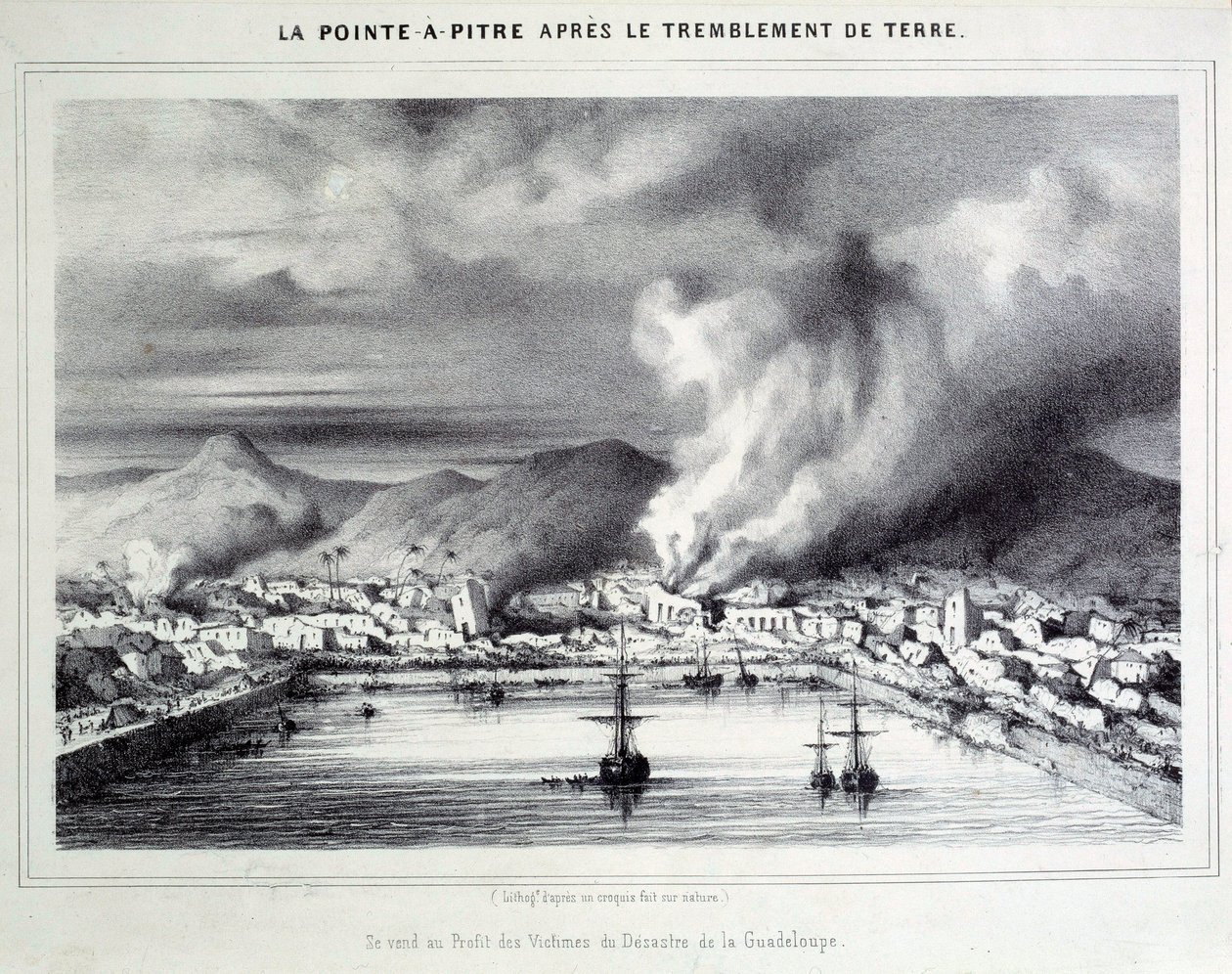 Veduta di Pointe-à-Pitre dopo il terremoto dell