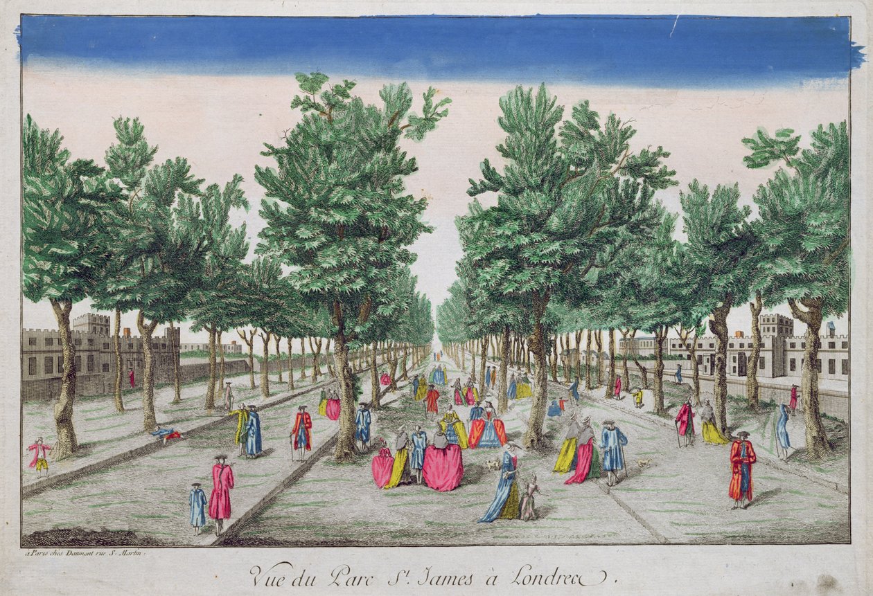 Veduta di St. James Park, Londra da French School