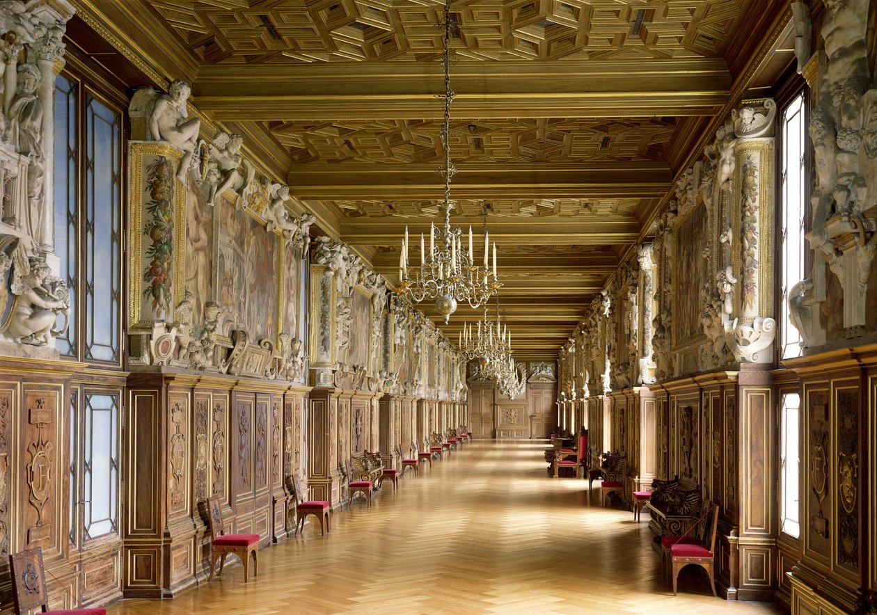 Vista della Galerie François I, 1528-40 da French School
