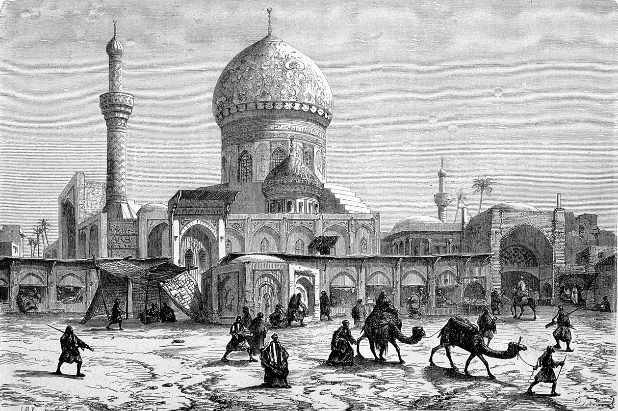 Vista del mercato e della moschea Ahmet-Kiaia, Baghdad da French School