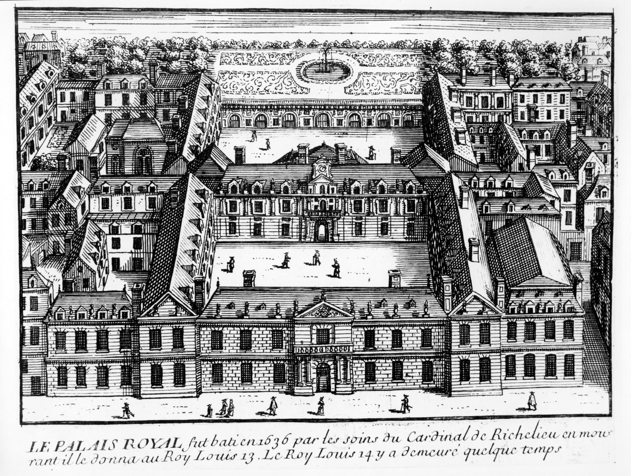 Veduta del Palais-Cardinal (futuro Palais-Royal), c.1641 da French School