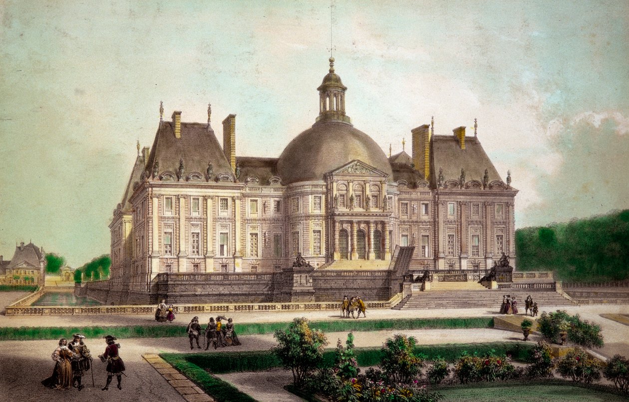 Veduta del castello di Vaux le Visomte a Maincy da French School