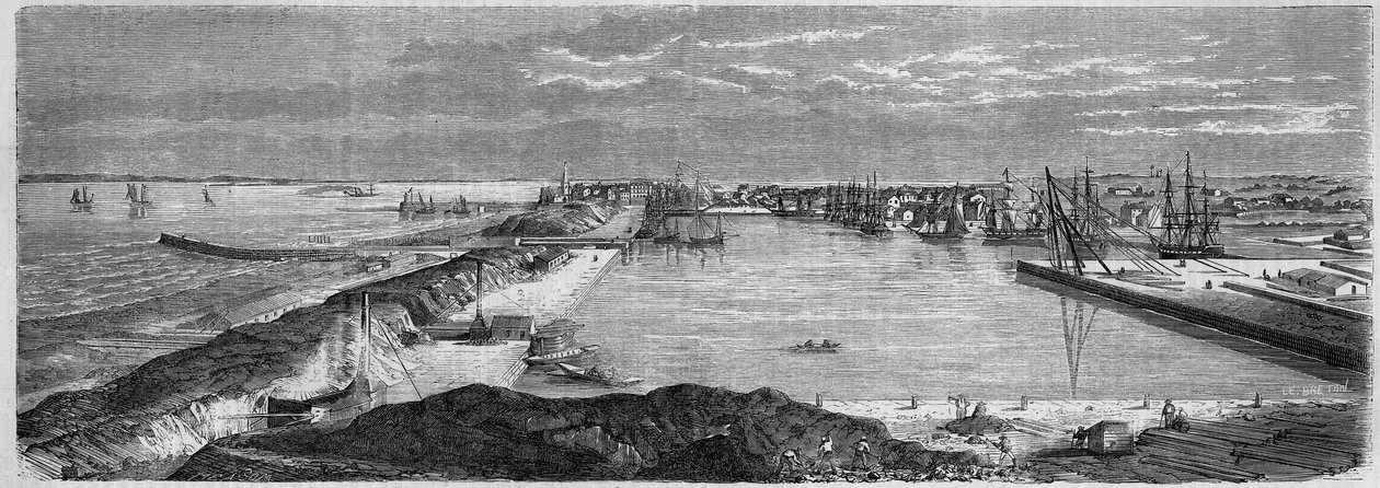 Veduta della città di Saint Nazaire (Loire Atlantique, 44) da French School