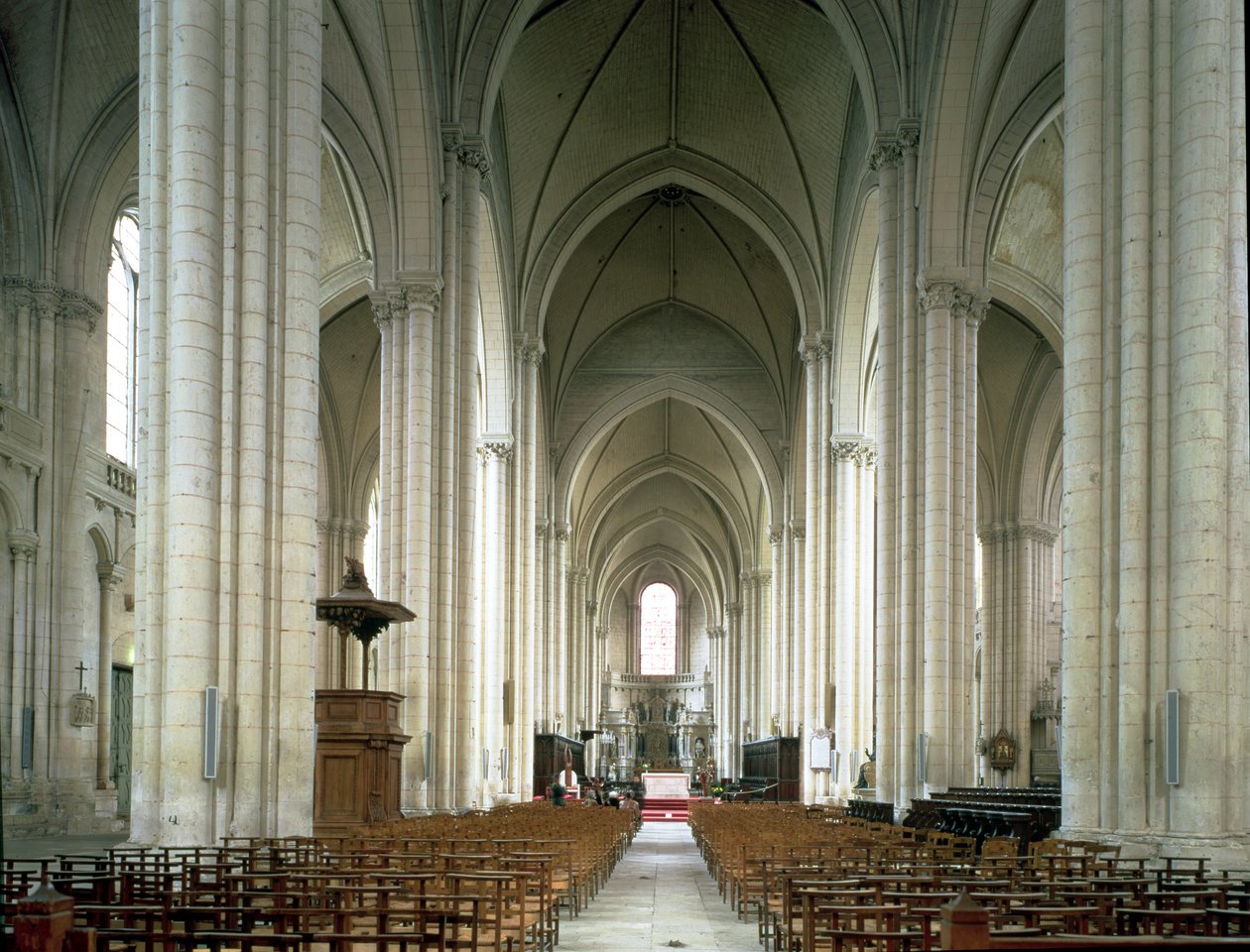 Vista della navata, c.1162-80 da French School