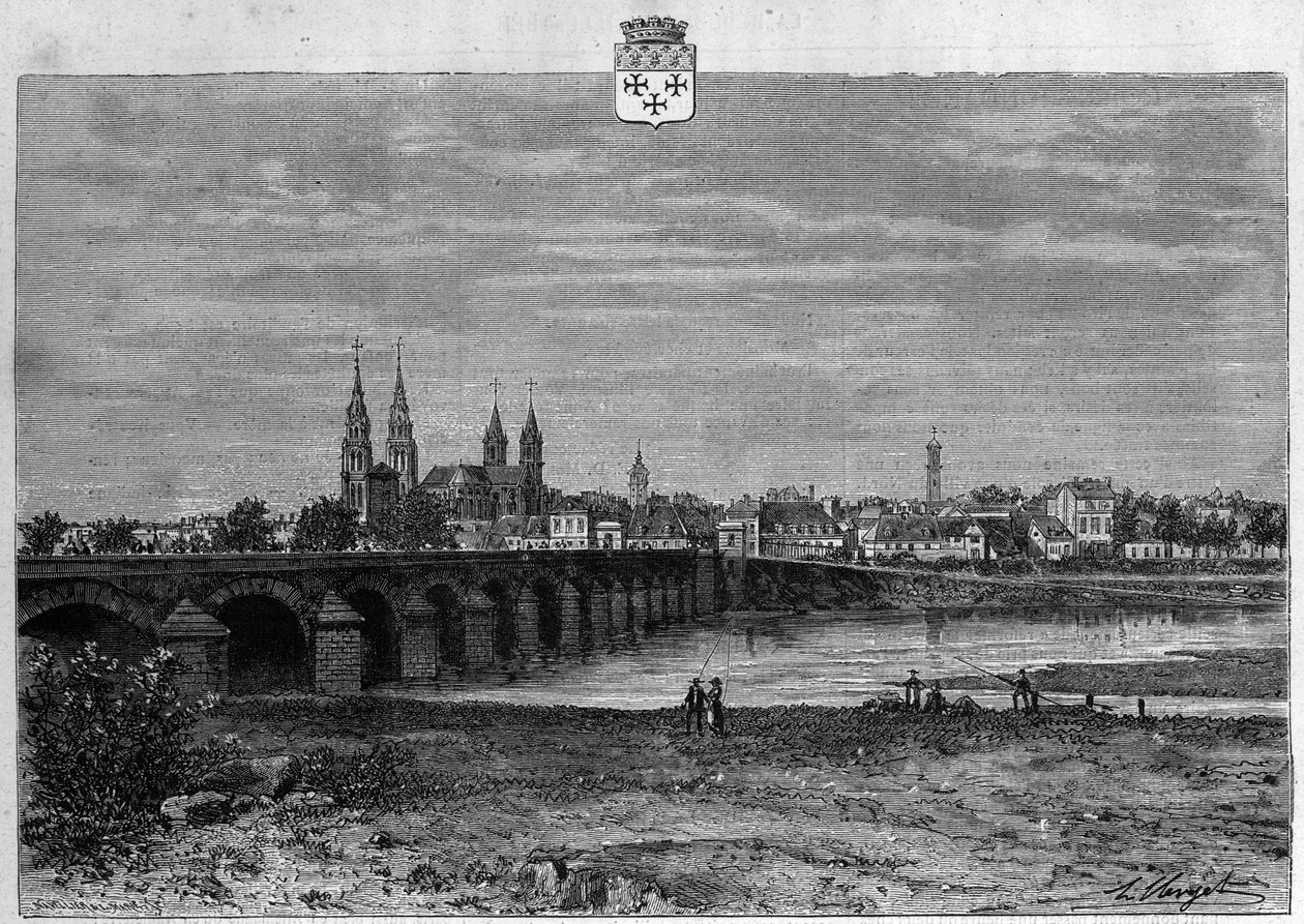 Vista della città di Moulins nell