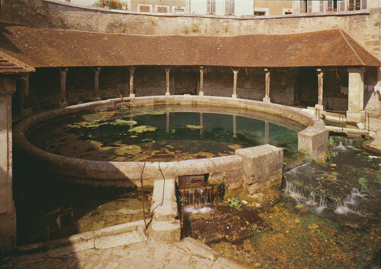 Veduta del lavatoio costruito intorno alla Fosse Dionne da French School