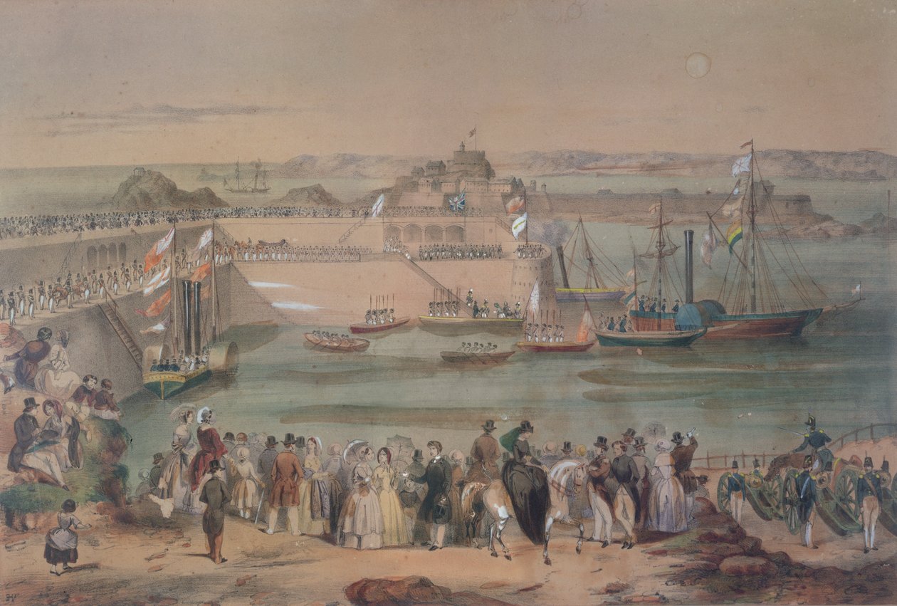 Visita della regina Vittoria a Jersey nel 1846, 1847 da French School