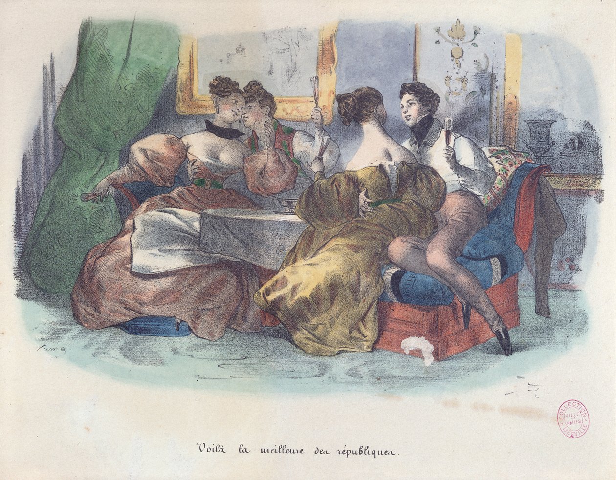 Voilà, la migliore delle repubbliche, Caricatura della Rivoluzione del 1848 da French School